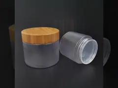 контейнеры опарника 100g течебезопасные PP косметические с бамбуковой крышкой video