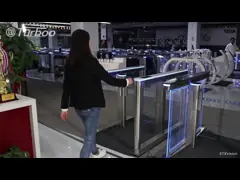 Мрамор автоматических ворот турникета барьера качания безопасностью отверстия искусственный video