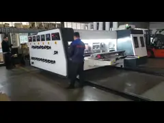 Рифленый изготовленный на заказ печатая роторный сертификат Ce коробки цвета автомата для резки 4 плашки video