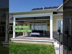 Моторизованный балконом экран застежка-молнии ролика ослепляет поверхностное покрытие Pvdf video