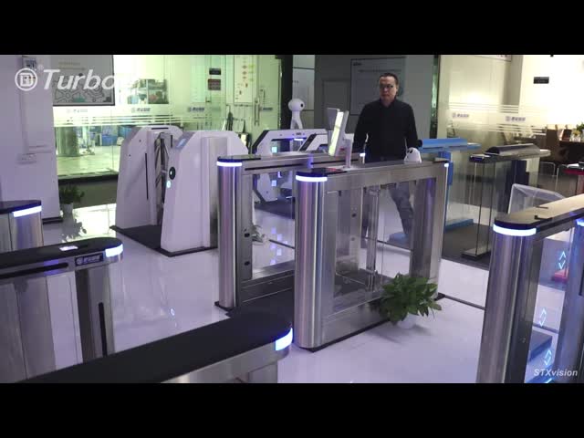 турникет ворот качания 900mm широкий 1.5mm акриловый с блоком распознавания лиц