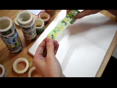 Карта Washi образца плановика журнала связывает клейкую ленту тесьмой водоустойчивой бумаги Washi video