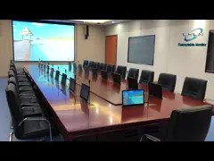 Motorized Retractable Monitor Integrating With Conference Discussion Unit