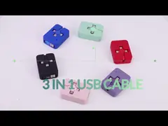 USB длины 100cm OD 3.0mm быстрый поручая привязывает 3 в 1 кабеле данных video