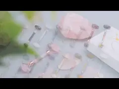 нефрит Gua Sha 75g пинка Gua Sha розового кварца формы сердца 3D реальный video