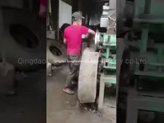 Waste Tyre Strip Cutting Machine / Old Tyre Recycling Plant / Tire Strip Cutter Machine video