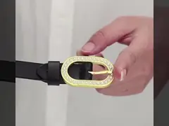 Дамы моды размера очень тонкого лезвия регулируемые разделили пряжку камня жемчуга кожаного пояса video