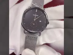 Luxury Mens Quartz Watch , 5 ATM Waterproof Business Leather Band Watch