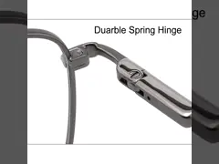 Square 53mm Lens Metal Eyewear Frames Blue Light Prescription video