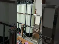 Завод по розливу воды системы RO водоросли FRP/SS 5000L/H полностью автоматический video