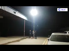 Башня рангоута алюминиевого сплава установленная кораблем мобильная пневматическая светлая для пожарной машины video