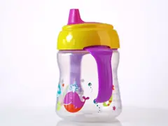 6 месяцев 6 чашка Sippy младенца детей мягкая BPA унции свободная гибкая video