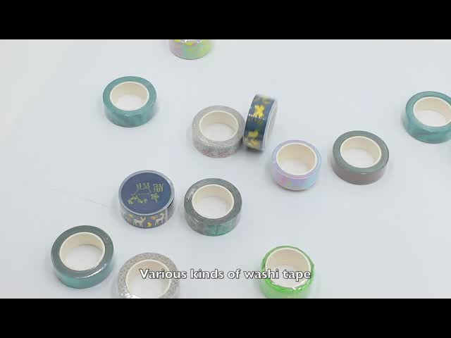 Пишущ напечатанному изготовленному на заказ японскому бумажному украшению подарочной коробки тропическую ленту Washi ветерка видео