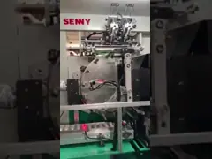 4 Colors Automatic Screen Printing Equipment , SGS 50pcs/Minute Rotary Screen Printer video