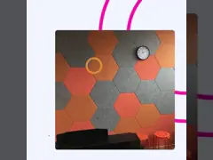 Decorative Hexagon Polyester Acoustic Panel Soundproof Geometry Shaping