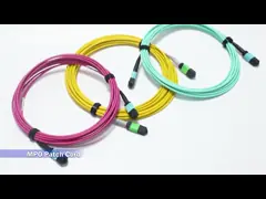 12 заплата оптического волокна волокон MTP привязывает кабель Loopback многорежимного волокна MPO video