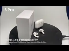 Фабрика дешевое i3pro проветривая беспроводные стручки переименовала ухо белыми стручками Амазонкой воздух наушника самого лучшего продавца pro беспроводные earbuds video