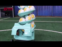 Машина засмолки футбольного мяча DC 12V, машина стрельбы футбола батареи лития video