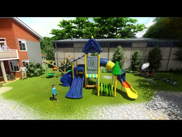 Indoor Galvanized Steel Pipe Outdoor Plastic Slide For Kids