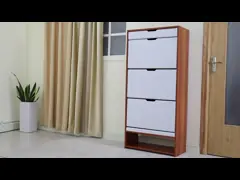 China Yellow Flip Design 107cm 18KG Wood Shoe Organizers supplier