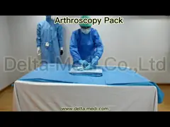 Пакет Arthroscopy подкрепления PP/SMS/SMMS/SMMMS устранимый хирургический для колена, плеча, оконечности, бедра, руки, ноги video