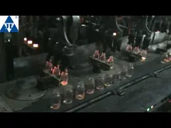 Новейший дизайн стеклянной бутылки Производственная линия янтарный зеленый Прозрачный контейнер стекла video