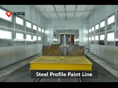 Стальная линия краски производственная линия профиля картины брызг будочки краски изготовления металла video