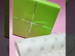 Салфетка CMYK напечатанная логотипом свертывает Biodegradable упаковочную бумагу рождества video