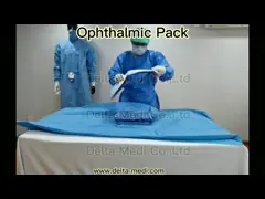 Полипропилен 100% простерилизовал устранимое хирургическое задрапировывает для офтальмологии video