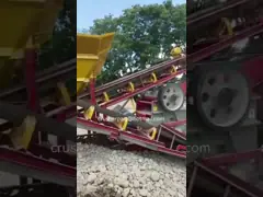 Дробилка челюсти дробилки утеса минирования Q235 конкретная смешивая всеобщая video