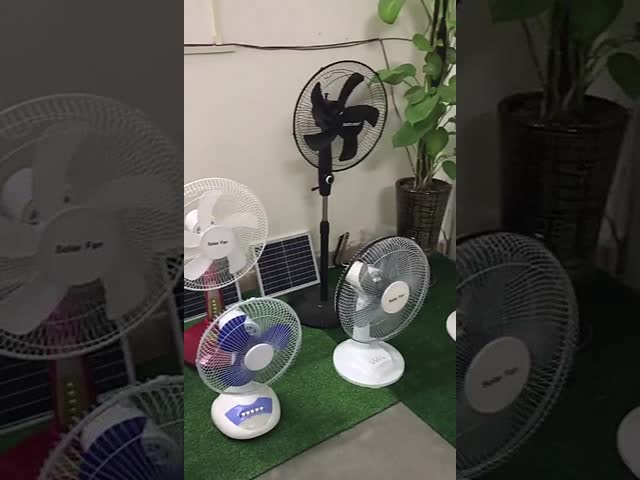 Aluminum 24000mah 20w Portable Solar Floor Fan 1A Adapter