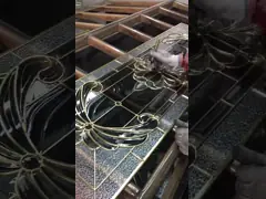 Energy Saving Decorative Art Glass Panels Embroidered Glass / Inlay Glass Sheets