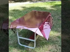 Напечатанный логотип скатерть сусального золота 100 x 274cm розовая для партии video