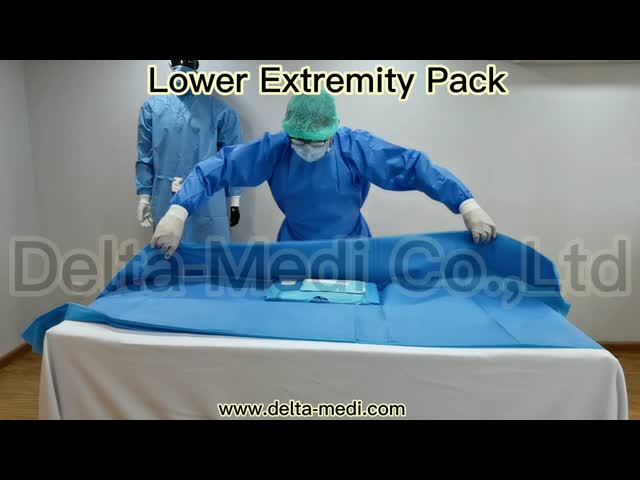Reinforced SBPP PE Blue Disposable Surgical Packs For Lower Extremity