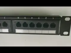 Черное RJ45 1U 19 FTP UTP 24 переносит пульт временных соединительных кабелей сети Cat5e video