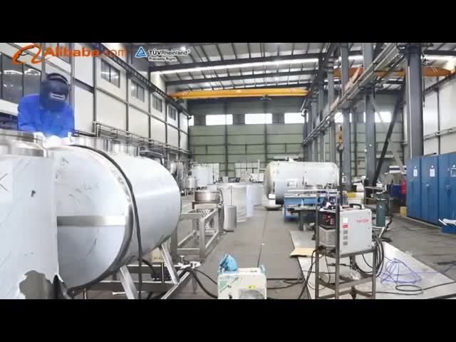 SUS304 7500l Cooling Dimple  Jacketed Mixing Stainless Steel Tank