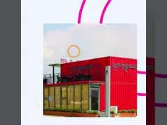 40ft Red Luxury Villa Modular Shipping Container House