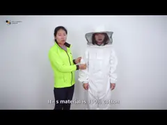 Coveralls защитной одежды пчеловодства хлопка придавая огнестойкость чистые с капюшоном video