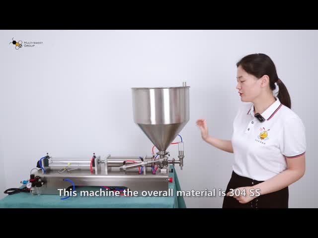 заполнитель бутылки меда заполняя машины 1000ml одиночной головы 0.6MPa жидкостный видео