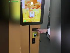 Оранжевое ПРИЛОЖЕНИЕ автомата фруктового сока в телефоне Андроид для дистанционного управления video