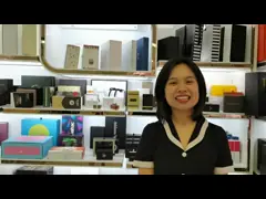 Роскошной небольшой бумажной Хандмаде повторно использованное подарочной коробкой с изготовленной на заказ фольгой штемпелюя логотип video