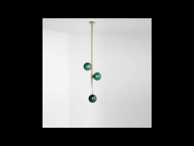 Золото Cri 80 покрыло медный современный свет Dia 28cm света шкентеля стеклянный привесной видео