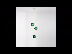 Золото Cri 80 покрыло медный современный свет Dia 28cm света шкентеля стеклянный привесной video