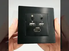 Черный всеобщий выход силы вокруг гнезда usb grommet силы построенного в гнезде usb силы круга офисной мебели софы стола video