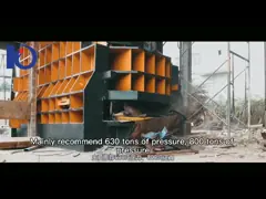 Гидравлическая горизонтальная металлолома с ПЛК и дистанционным управлением video