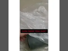 Тонкое 1.2mm один лист FKM ткани полиэфирного волокна слоя усилило резиновый покрывать video