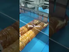 автомат для резки еды стабилизированного лезвия титана 20Khz ультразвуковой для торта хлеба video