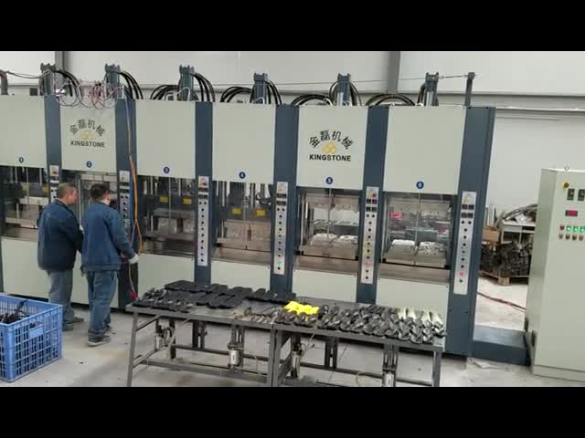 EVA Slipper Making Shoe Sole Making Machine With Full Production Line / 6 Stations