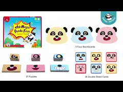 Головоломка выражения преграждает Сторон-изменяя выражения соответствуя учить предыдущей воспитательной игрушки Montessori социальный эмоциональный video