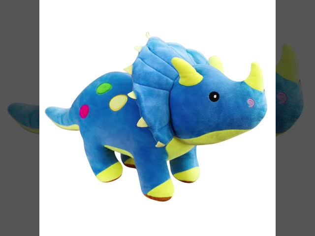 Хлопок CPSIA PP заполнил игрушку плюша динозавра для мальчиков видео